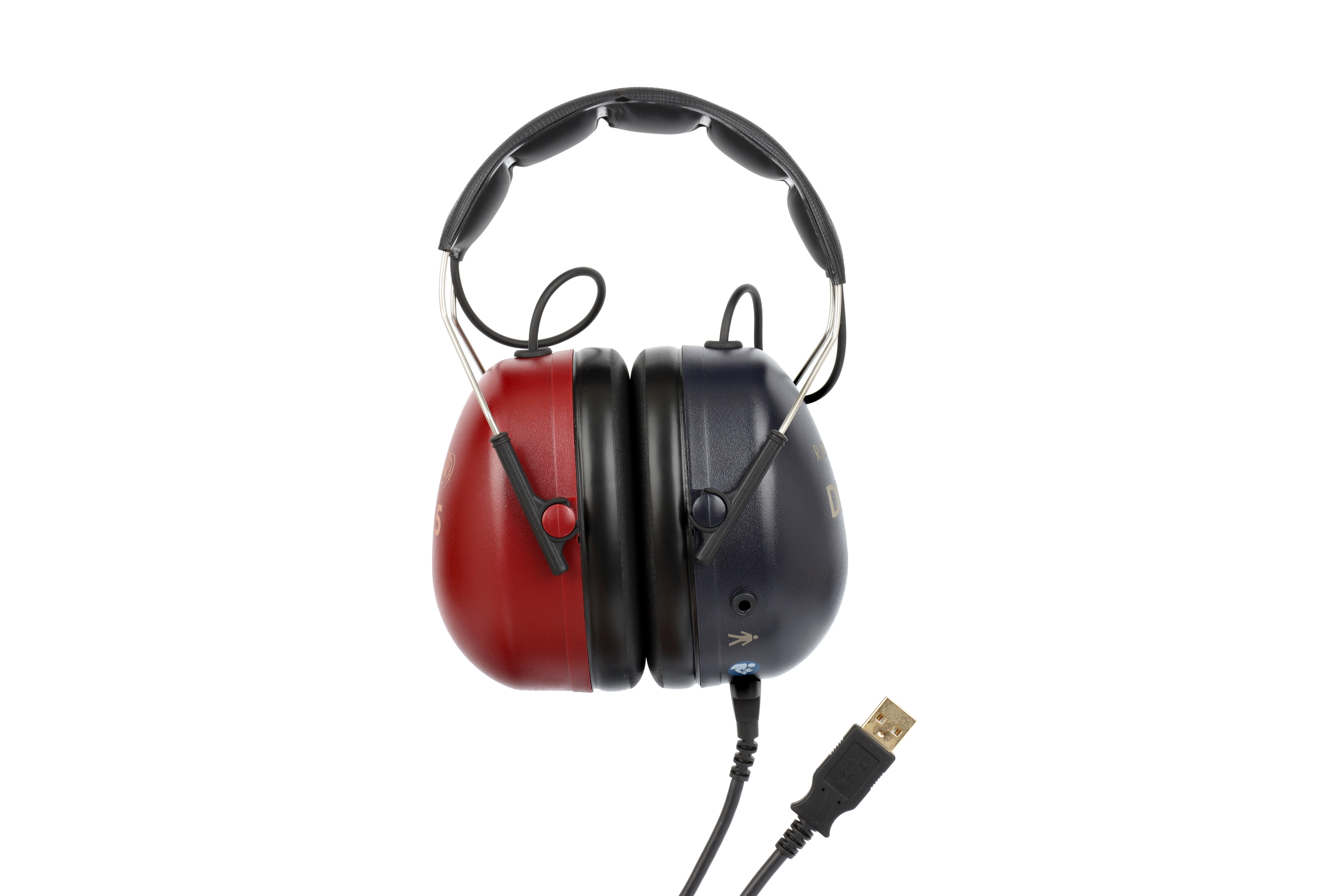 Circumaural audiometric headset with integrated controller