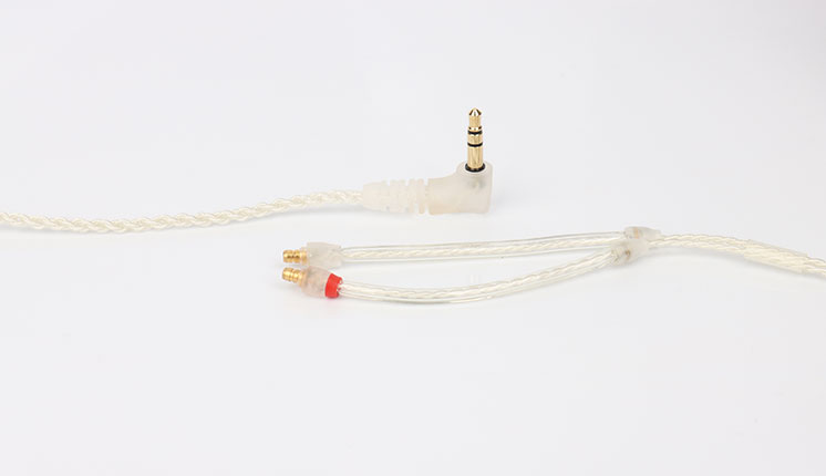 Earphone cable with Siliver plated wire+transparent cable jacket
